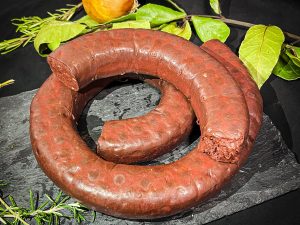 Boudin noir aux oignons ou pommes
