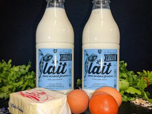 Lait demi-écrémé fermier